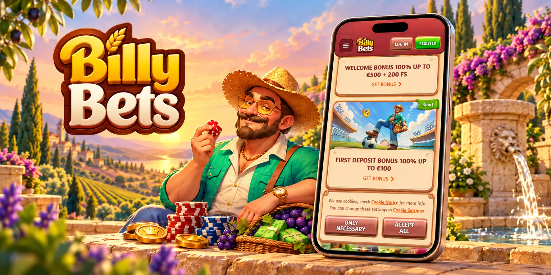 Capture d'écran de l'app BillyBets Casino